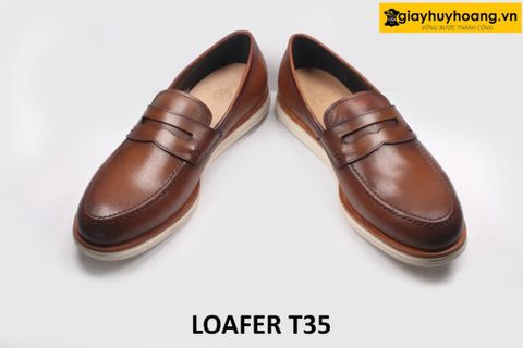  [Size 41] Giày lười nam đế cao su trắng nhẹ nhàng Loafer T35 
