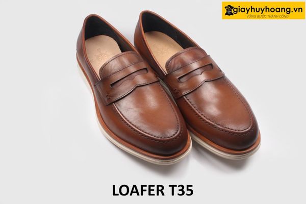  [Size 41] Giày lười nam đế cao su trắng nhẹ nhàng Loafer T35 