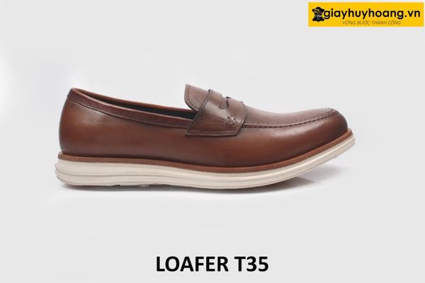  [Size 41] Giày lười nam đế cao su trắng nhẹ nhàng Loafer T35 