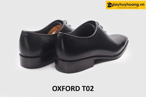  [Size 40] Giày da nam thời trang đế khâu chỉ Oxford T02 