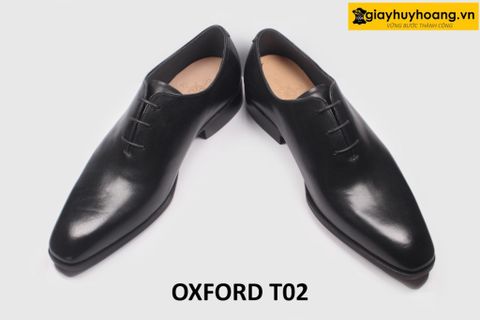  [Size 40] Giày da nam thời trang đế khâu chỉ Oxford T02 