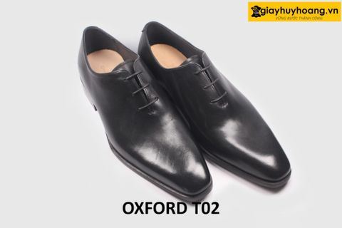  [Size 40] Giày da nam thời trang đế khâu chỉ Oxford T02 