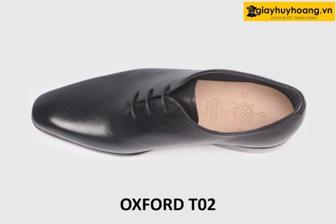  [Size 40] Giày da nam thời trang đế khâu chỉ Oxford T02 