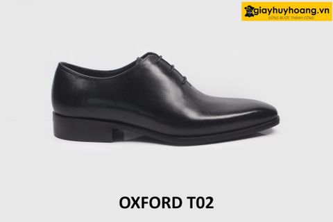  [Size 40] Giày da nam thời trang đế khâu chỉ Oxford T02 