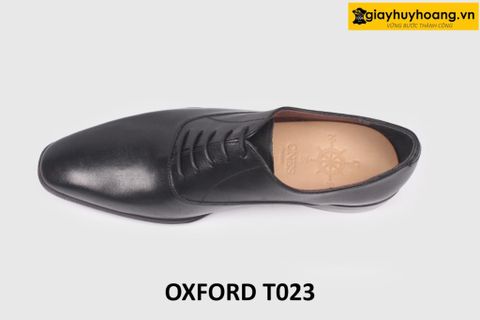  [Size 39+40] Giày da nam mũi trơn thủ công Oxford T023 