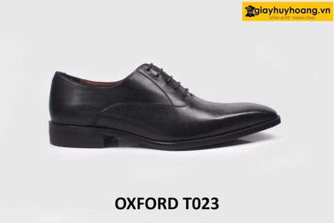  [Size 39+40] Giày da nam mũi trơn thủ công Oxford T023 