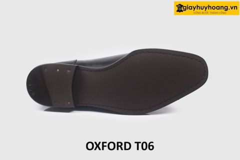  [Size 44] Giày da nam đẹp trẻ trung màu đen Oxford T06 