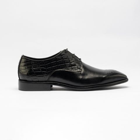  Giày Da Buộc Dây Oxford May Viền Cao Cấp Derby 