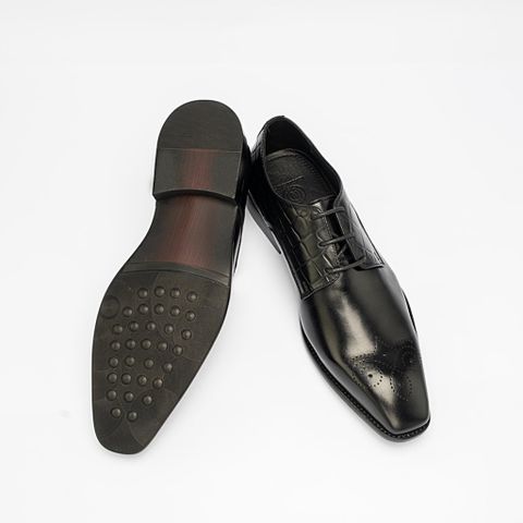  Giày Da Buộc Dây Oxford May Viền Cao Cấp Derby 