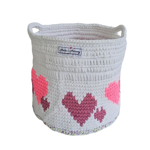  Giỏ Móc Len Hình Tròn Có Tay Cầm 