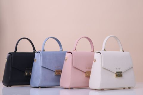  Túi Xách Nữ BLANDA Da Bò Kiểu Dáng Công Sở, Thời Thượng, Có Dây Đeo Chéo 9Ttbh146 Trắng 