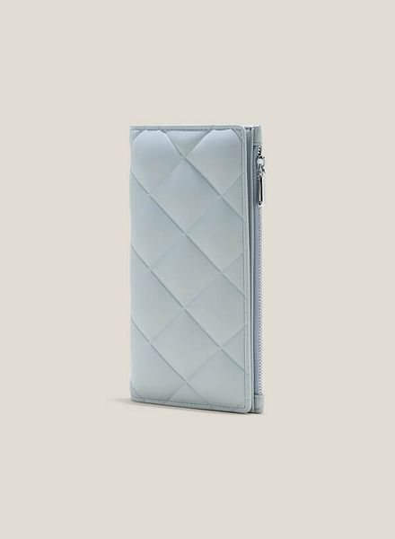  Ví cầm tay ép khối chần bông - WAL 0273 - Màu xanh da trời 