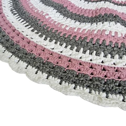  Thảm Móc Len Hình Tròn – Kích Thước Nhỏ 