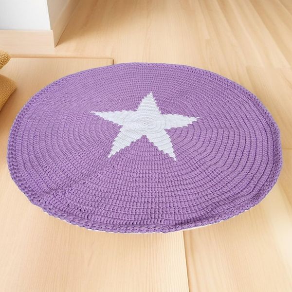  Thảm Móc Len Trang Trí Hình Tròn – Kích Thước Nhỏ 