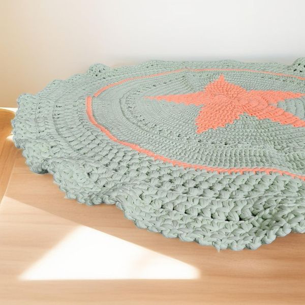  Thảm Móc Len Trang Trí Hình Tròn – Kích Thước Nhỏ 