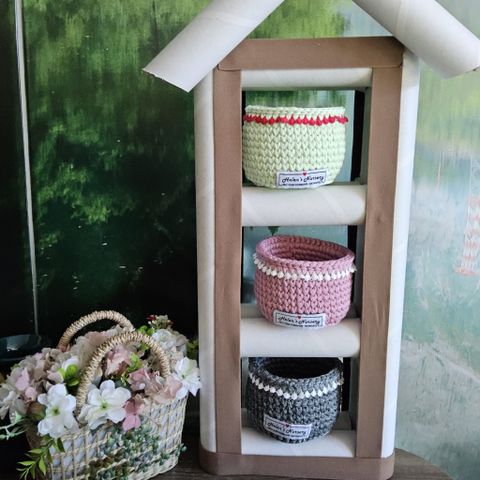  Giỏ Móc Len Hình Tròn 