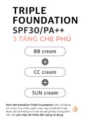 Kem nền tuýp Karadium Triple Foundation SPF30 PA+++