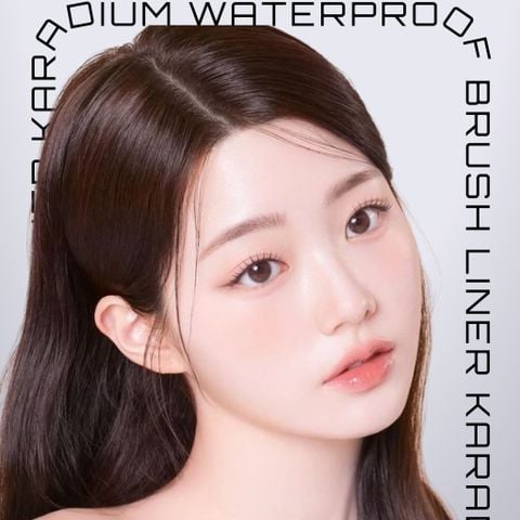 Bút dạ kẻ mắt Karadium Waterproof Brush Liner vỏ trắng siêu mảnh