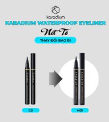 Bút dạ kẻ mắt Karadium Waterproof Eyeliner Pen Black vỏ đen nét đậm