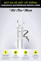 Bút dạ kẻ mắt Karadium Waterproof Brush Liner vỏ trắng siêu mảnh