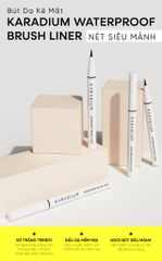 Bút dạ kẻ mắt Karadium Waterproof Brush Liner vỏ trắng siêu mảnh