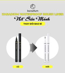 Bút dạ kẻ mắt Karadium Waterproof Brush Liner vỏ trắng siêu mảnh