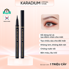 Bút dạ kẻ mắt Karadium Waterproof Eyeliner Pen Black vỏ đen nét đậm