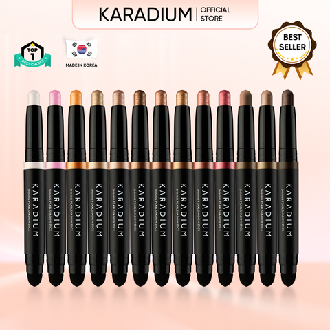 Nhũ mắt Karadium Shining Pearl Shadow Stick 2 đầu dạng thỏi vặn kèm cọ