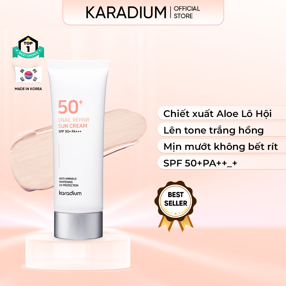 Kem chống nắng Karadium Sun Snail Repair Cream SPF50+ PA+++ bảo vệ da toàn diện