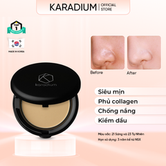 Phấn phủ kiềm dầu Karadium Collagen Smart Sun Pact SPF50+ PA+++ dạng nén siêu mịn