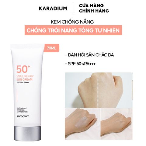 Kem chống nắng Karadium Sun Snail Repair Cream SPF50+ PA+++ bảo vệ da toàn diện