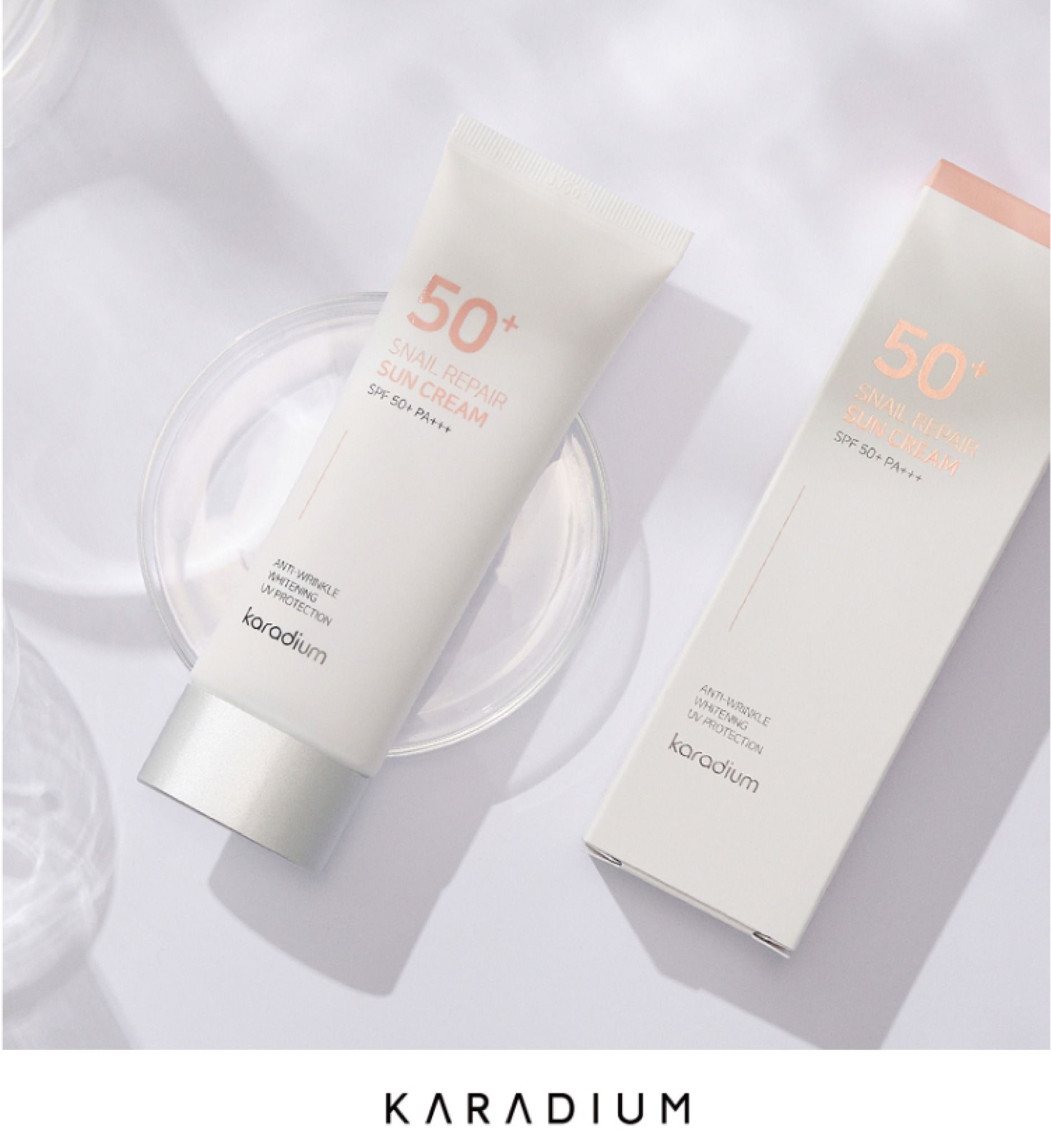 Kem chống nắng Karadium Sun Snail Repair Cream SPF50+ PA+++ bảo vệ da toàn diện