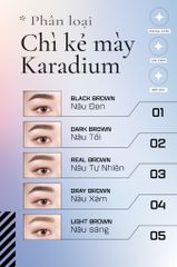 Chì Kẻ Mày Karadium Auto Eyebrow Pencil chống nước lâu trôi dạng vặn hai đầu