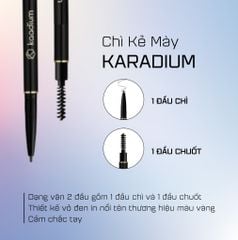 Chì Kẻ Mày Karadium Auto Eyebrow Pencil chống nước lâu trôi dạng vặn hai đầu