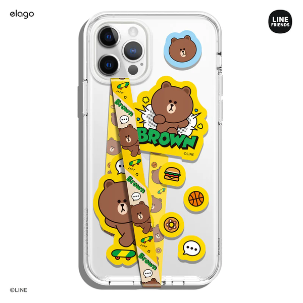 Dây đeo elago|LINE FRIENDS Phone Strap kèm stickers cho smartphone