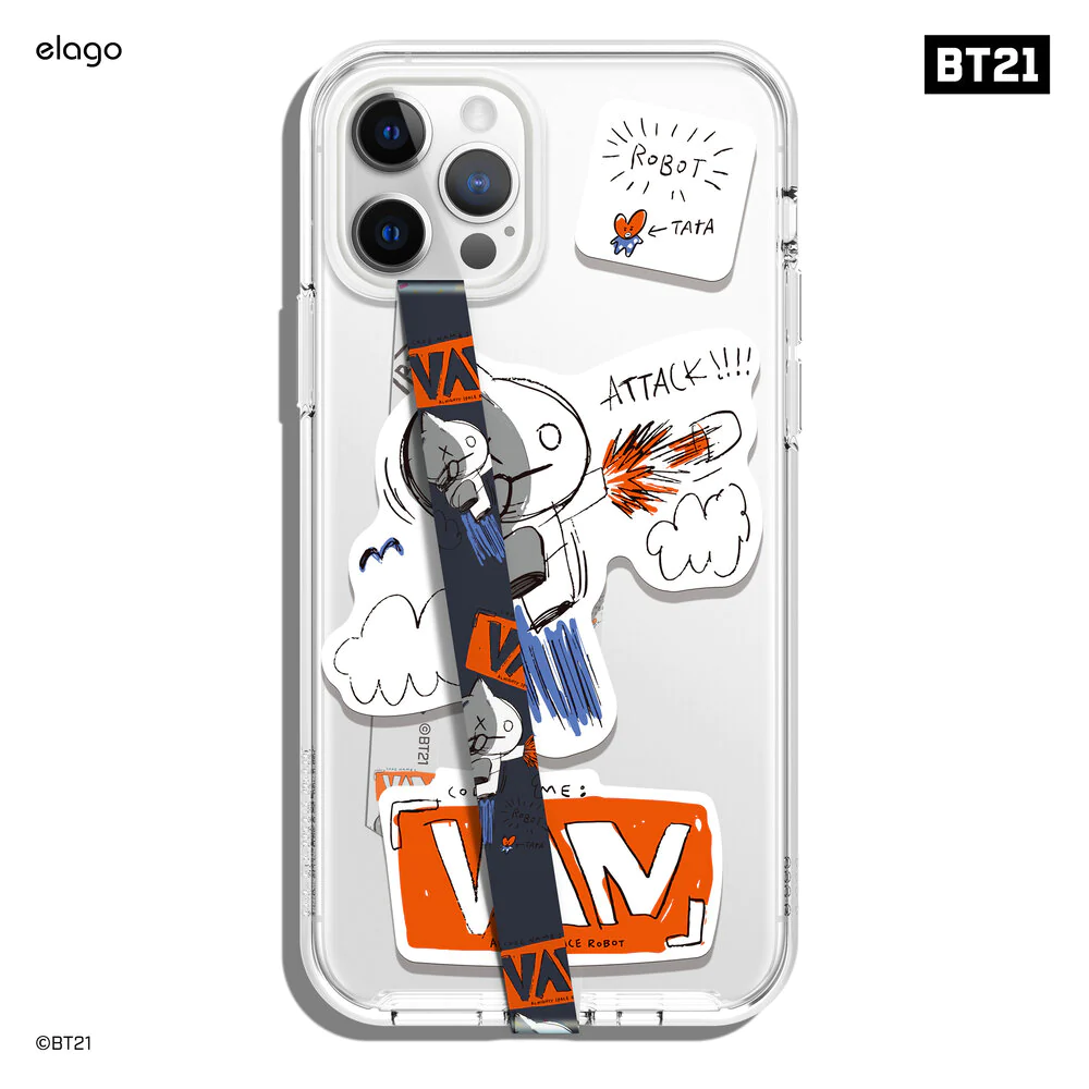 Dây đeo elago|BT21 Phone Strap kèm stickers cho smartphone