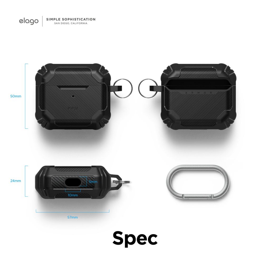 Vỏ bảo vệ elago Solid Armor cho AirPods 3