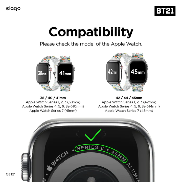 Dây đeo elago|BT21 The Green Planet Strap cho Apple Watch Series