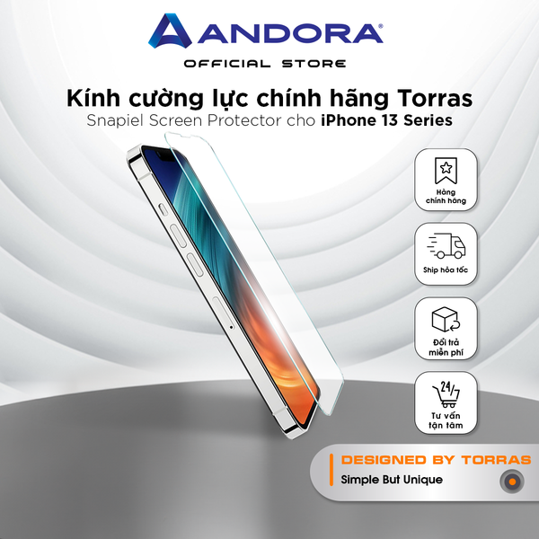 Kính cường lực TORRAS Snapiel cho iPhone (Hỗ trợ dán miễn phí trực tiếp tại shop)