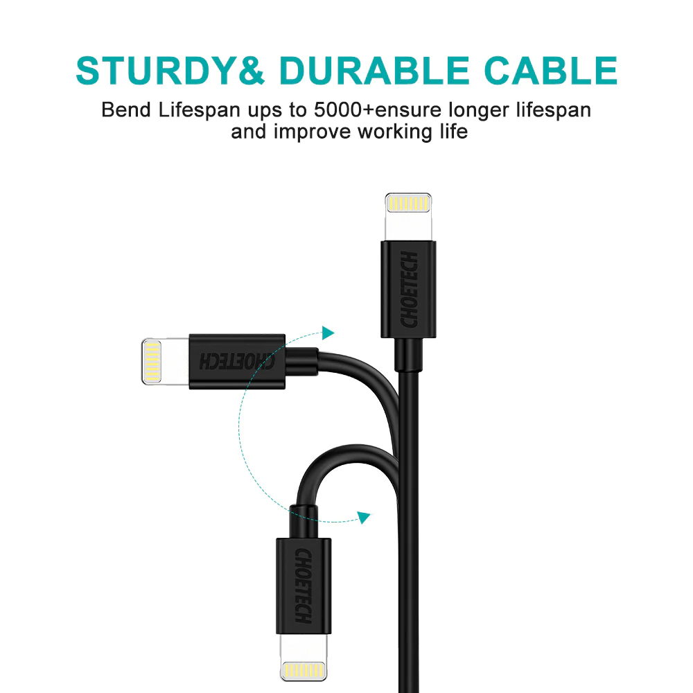 Dây cáp CHOETECH MFi USB-A ra Lightning 1.8m - IP0027