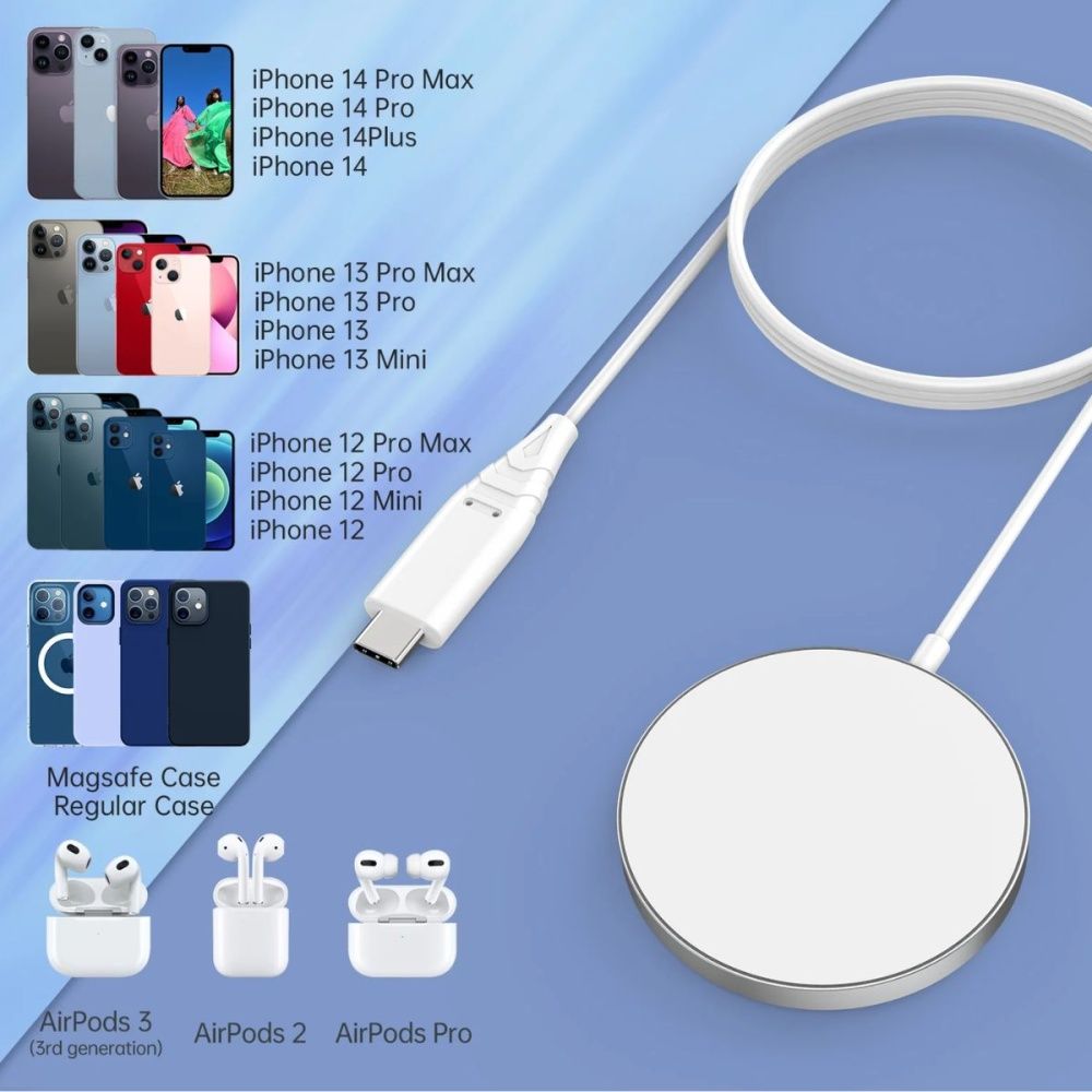 Đế sạc MagSafe CHOETECH Magnetic Wireless Charger Pad 15W - T518