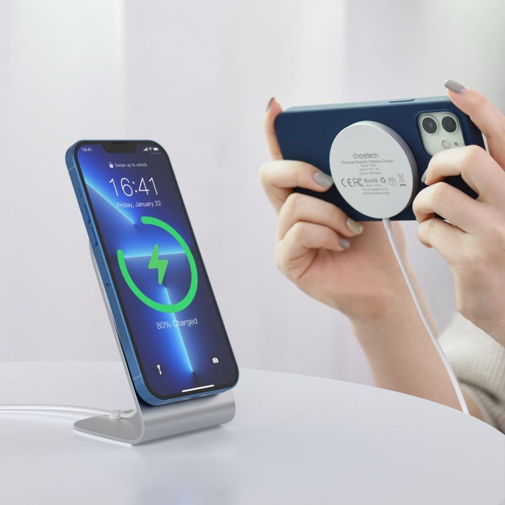 Đế sạc MagSafe CHOETECH Magnetic Wireless Charger Pad 15W - T518