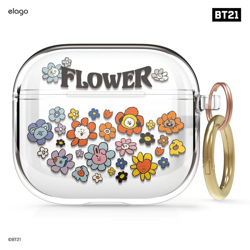 Vỏ bảo vệ elago|BT21 Flower Clear cho AirPods 3