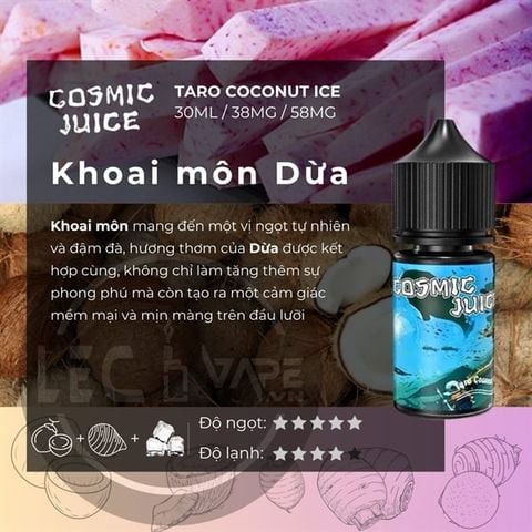  COSMIC Saltnic - TARO COCONUT ICE - Khoai môn Dừa lạnh 