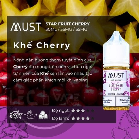  MUST Saltnic - STAR FRUIT CHERRY - Khế Cherry lạnh 