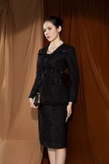 Chân váy bút chì dạ tweed