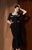 Áo peplum dạ len