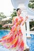 Đầm maxi hoa thược dược