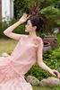 Đầm maxi hồng dáng rộng không tay