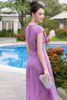 Đầm liền tím không tay